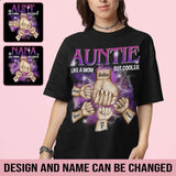 Personalized Auntie Like A Mom But Cooler Hands With Kid Names T-shirt Printed HN231756