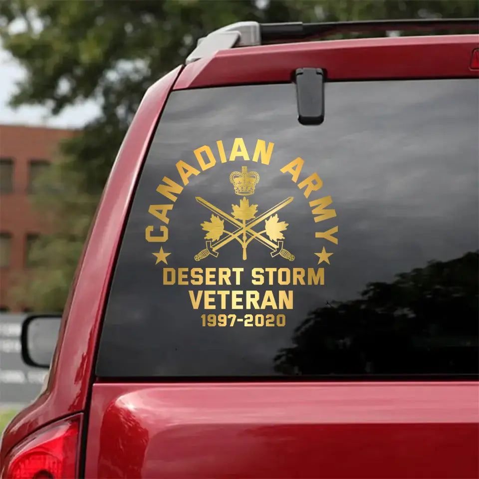 Personalized Canadian Armed Forces Retired Decal Printed 2423AHVH