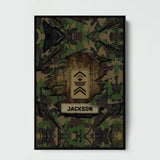 Personalized Swiss Veteran Rank Camo Poster Printed KVH2453