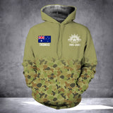 Personalized Australian Military Camo Retired Veteran 3D Hoodie Printed  QTLVA2465