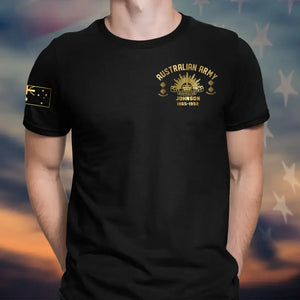 Personalized Australian Army Rank Camo Custom Name & Served Time T-shirt LAHKVH24129