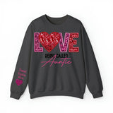 Personalized Love Being Called Auntie & Kid's Name Valentine's Day Gift Sweatshirt or Hoodie Printed LVA24172