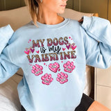 Personalized My Dogs Is My Valentine Dog Lovers Gift Valentine's Day Gift Sweatshirt or Hoodie Printed LVA24215