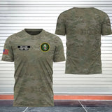 Personalized US Veteran Logo Custom Name & Time Tshirt Printed 24231AHVH