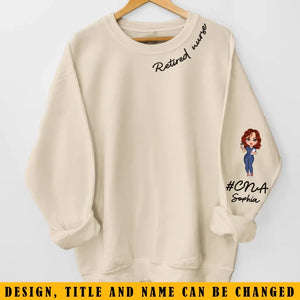 Personalized Retired Nurse Custom Name Sweatshirt Printed KVH24399