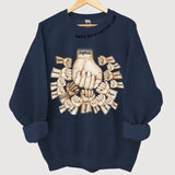 Personalized Auntie Like A Mom But Cooler Hands with Kid Names Sweatshirt Printed VQ24402