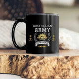 Personalized Australian Rank Camo Custom Name & Time Black Mug Printed AHLVA24414