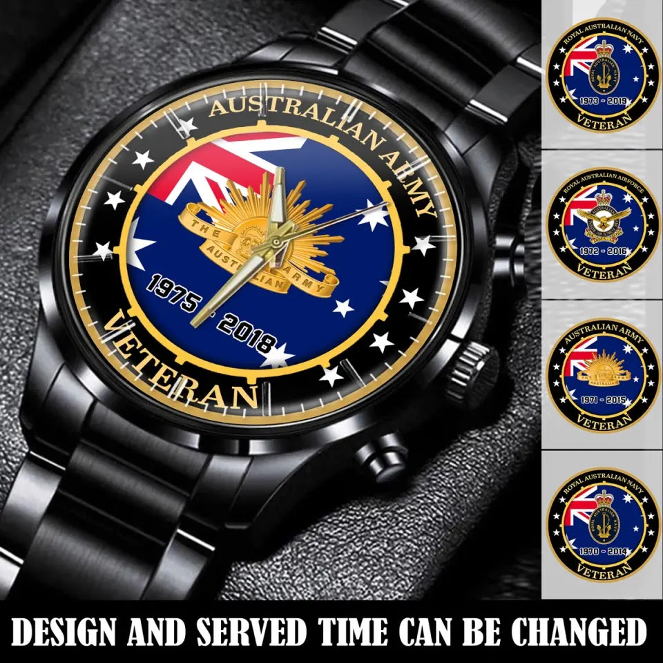 Personalized Australian Armed Forces Logo Custom Time Watch Printed 24469AHVQ