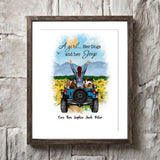 Personalized Jeep Girl A Girl Her Dogs & Her Jeep Dog Lovers Gift Frame Poster Printed LVA24541