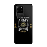 Personalized Australian Army Rank Camo Custom Name & Time Phonecase Printed AHVQ24540