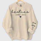 Personalized Bestie Custom Name Best Friend Gift Sweatshirt Printed LVA24507
