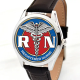 Personalized Medical Nurse Logo Registered Nurse Gift For Nurse Women Watch Leather Band Printed AHHN24565