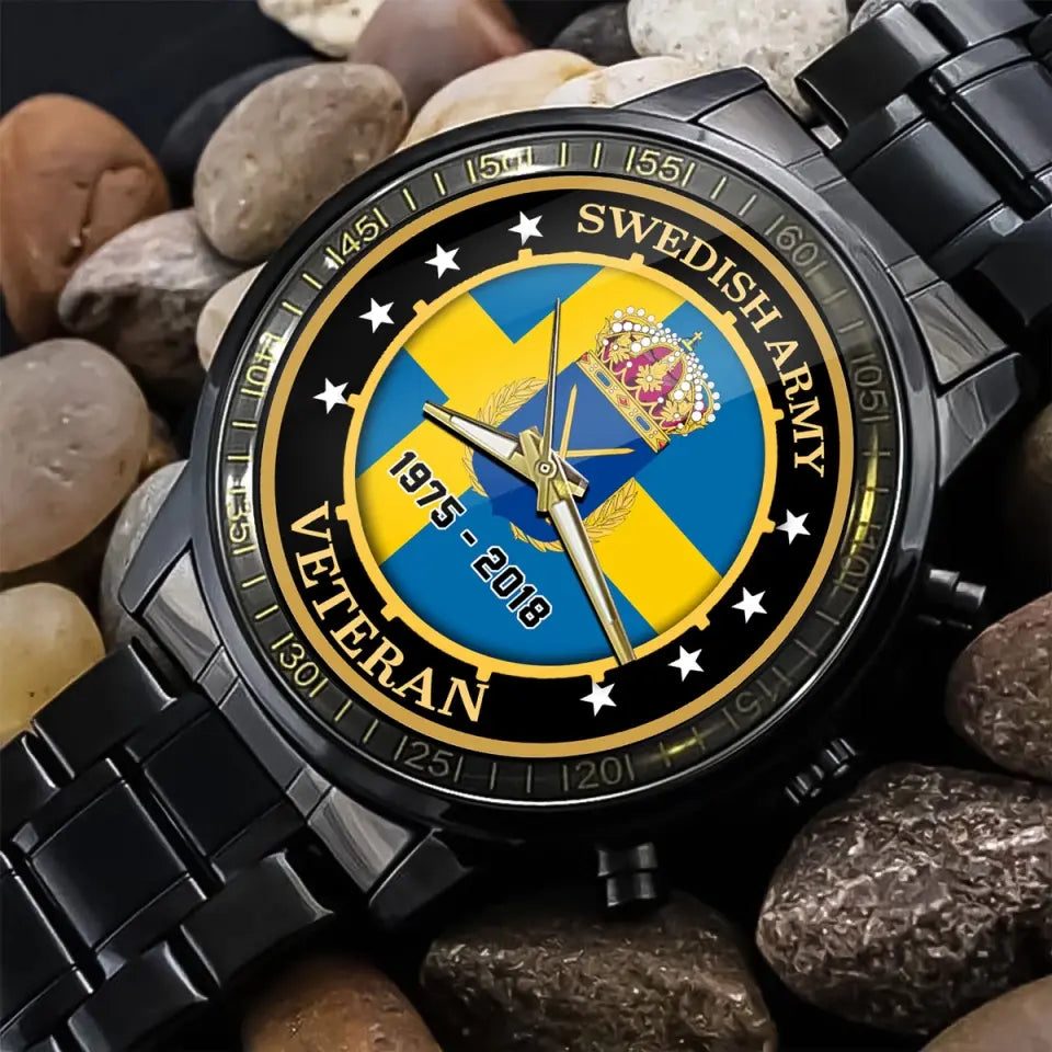 Personalized Swedish Army Logo Custom Time Watch Printed AHVQ24572