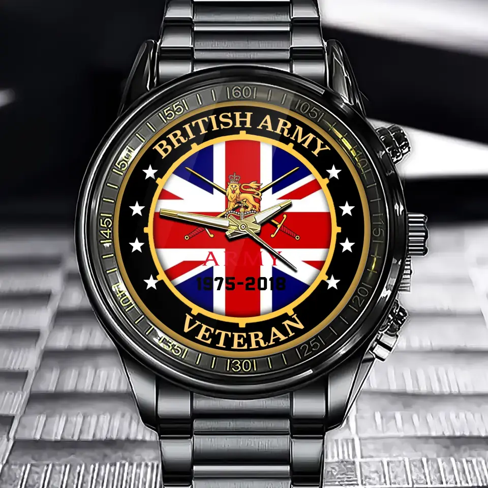 Personalized British Army Logo Custom Time Watch Printed AHVQ24572