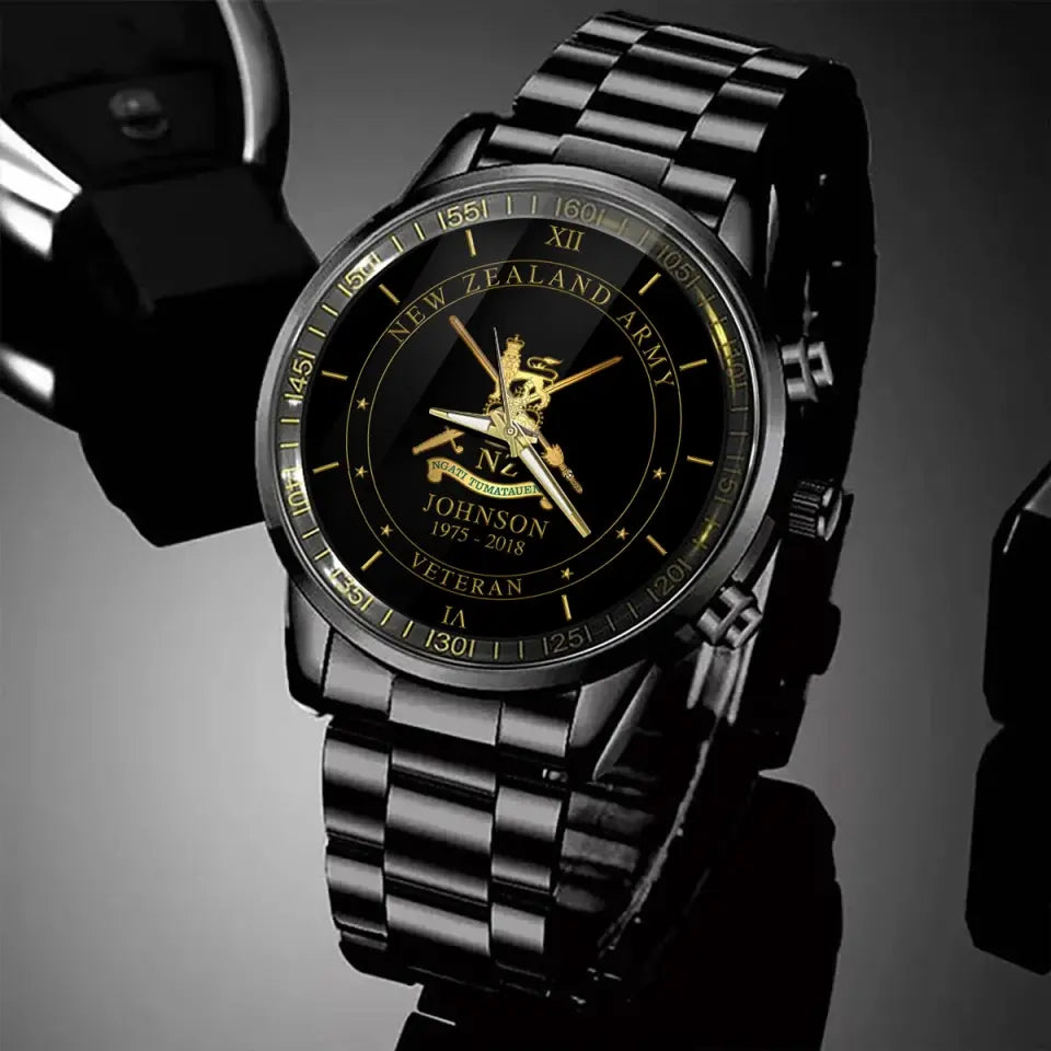 Personalized New Zealand Army Logo Custom Name & Time Watch Printed AHVQ24585