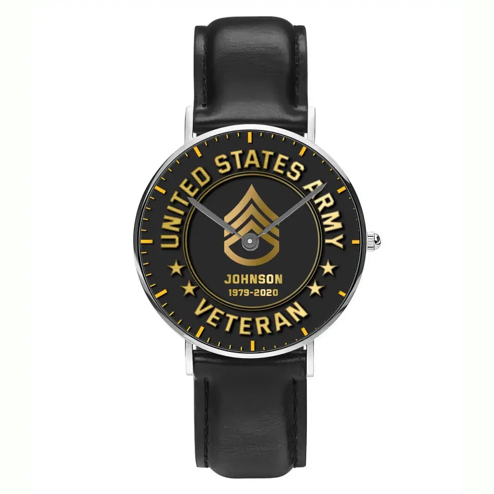 Personalized US Army Logo Custom Name & Served Time Women Watch Printed QTKH24591