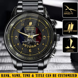 Personalized French Army Veteran Rank Camo & Custom Time Watch Printed AHVA24638