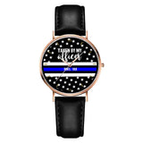 Personalized Taken By My Officer Police Thin Blue Line Custom ID Women Watch Printed QTVQ24646