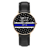 Personalized Taken By My Officer Police Thin Blue Line Custom ID Women Watch Printed QTVQ24646