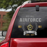 Personalized United Kingdom Army Logo Custom Rank & Name Decal Printed AHHN24639