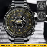 Personalized Australian Army Veteran Rank Camo & Name Watch Printed AHKH24664
