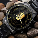 Personalized Retired Belgian Land Component Logo Custom Name & Time Watch Printed AHVQ24666