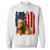 Personalized Upload Your Horse Flag Photo Tshirt Printed 23MAR-DT14