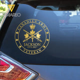 Personalized Canadian Army Veteran Logo Custom Name Decal Printed AHKH24699