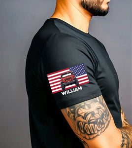 Personalized US Flag Jeep Lovers Custom Name T-shirt Printed HN24706