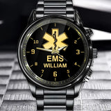 Personalized EMS Medical Logo Custom Name Watch Printed QTKH24710