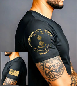 Personalized Australian Army Retired Custom Name Served Time & Rank T-shirt Printed AHVA24709