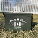 Personalized Canadian Army Custom Rank & Name Ammo Box Printed VQ24713