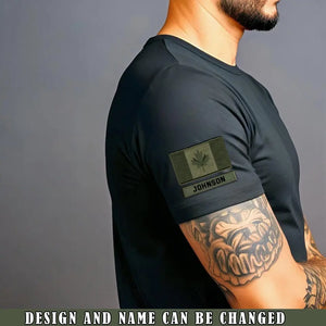 Personalized Canada Flag Custom Name T-shirt Printed QTVQ24743