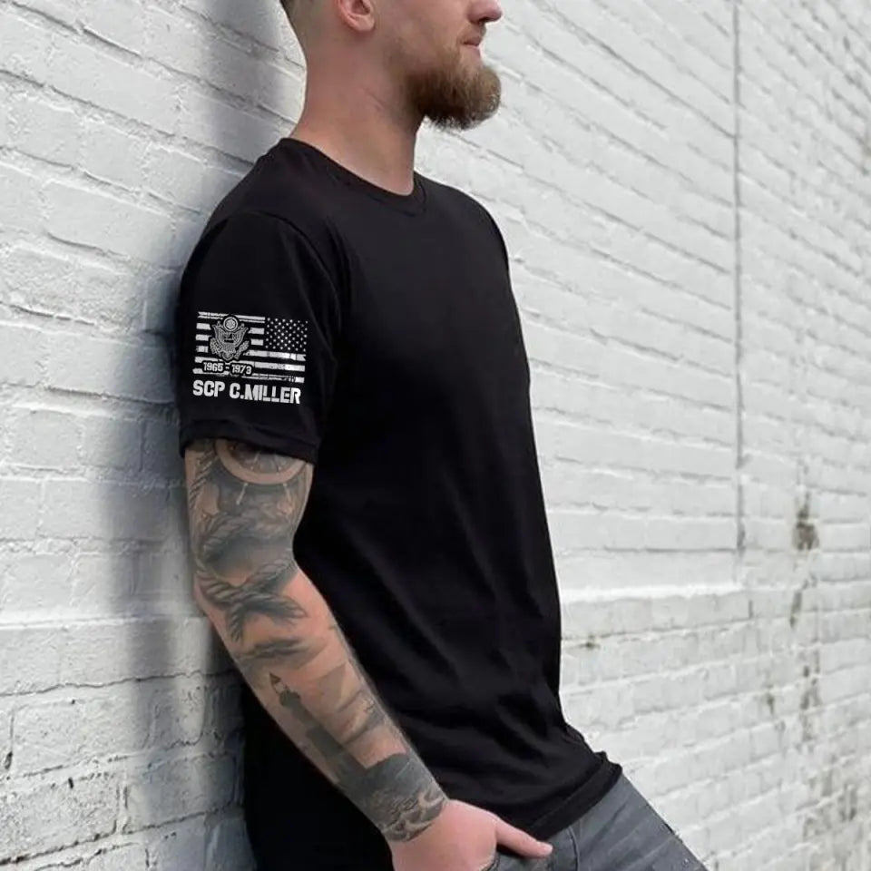 Personalized US Army Logo Custom Name & Time T-shirt Printed QTVA24739