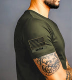 Personalized US Flag Custom Name T-shirt Printed QTVQ24743