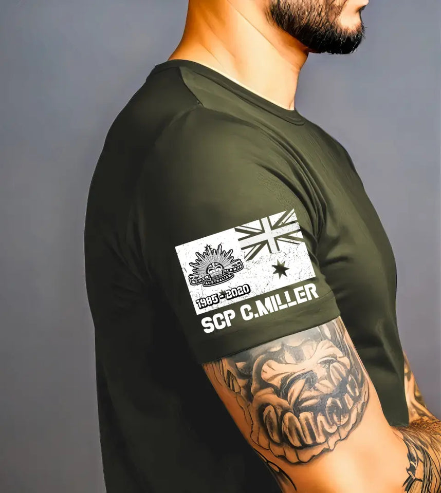 Personalized Australian Army Logo Custom Name & Time T-shirt Printed QTVA24739