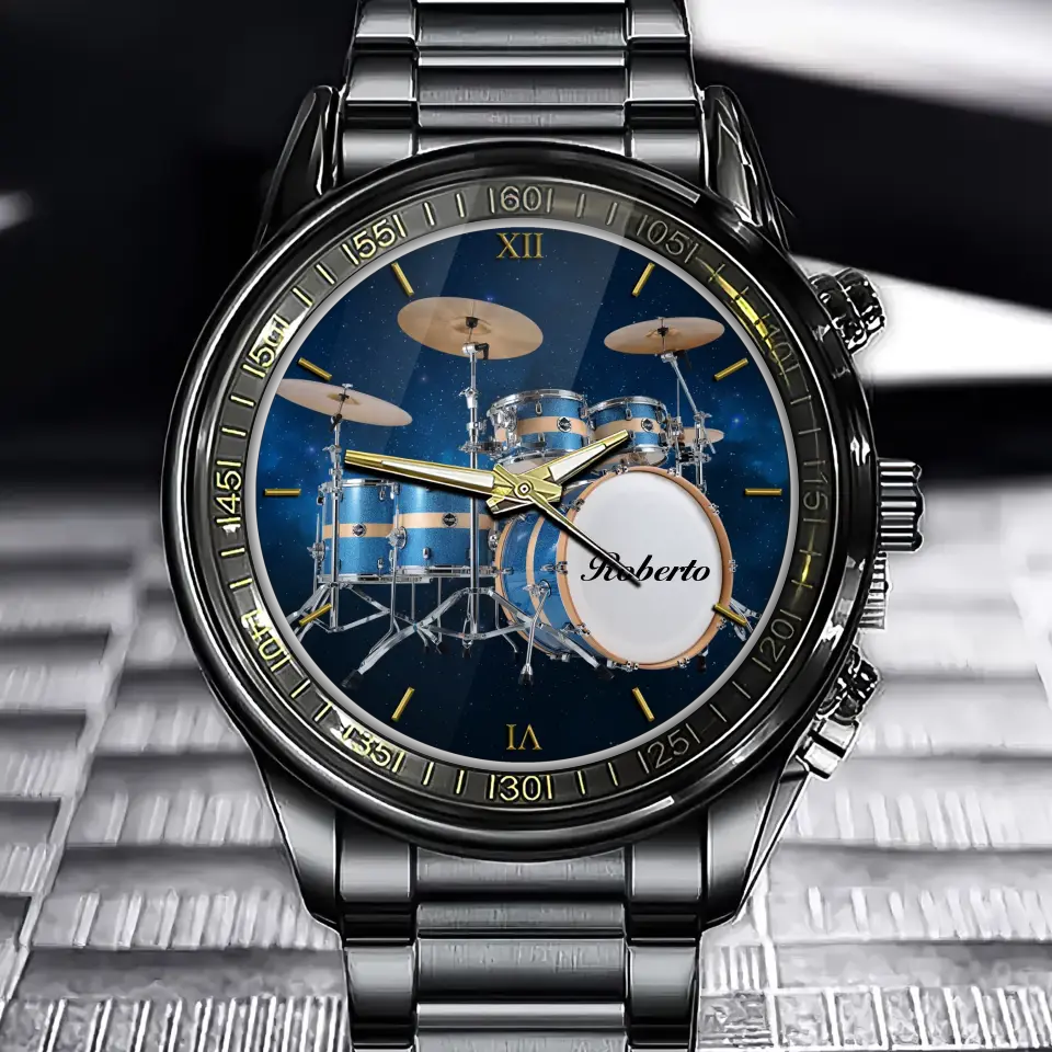 Personalized Musical Drum Set Custom Name Watch Printed AHVA24749