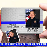 Personalized Upload Your Police Photo Aluminum Wallet Card Printed QTVQ24447