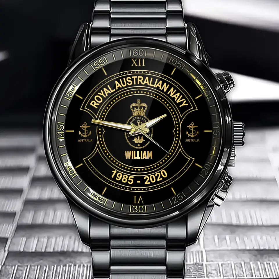 Personalized Australian Army Veteran Custom Rank & Name Watch Printed AHVA24793