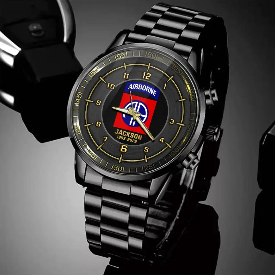 Personalized US Airforce Logo Custom Name & Time Watch Printed KVH24834