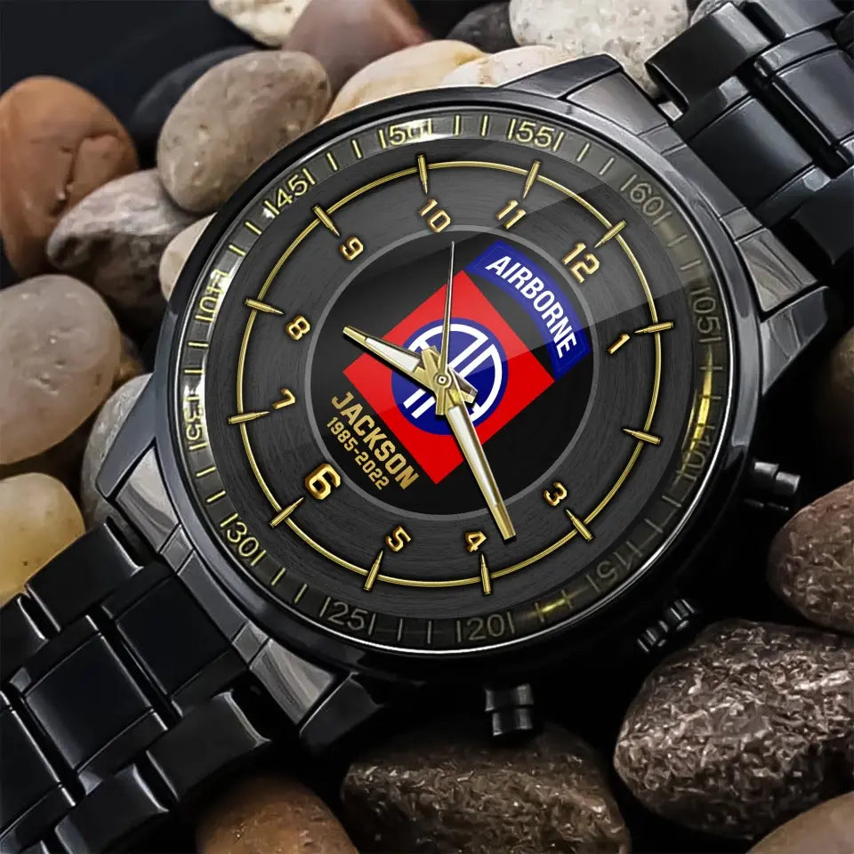 Personalized US Airforce Logo Custom Name & Time Watch Printed KVH24834