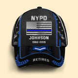Personalized Retired US Police Custom Name & Department Cap 3D Printed AHVQ24858