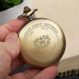 Personalized Canadian Army Retired Custom Rank Camo & Served Time Pocket Watch Printed AHVQ24808