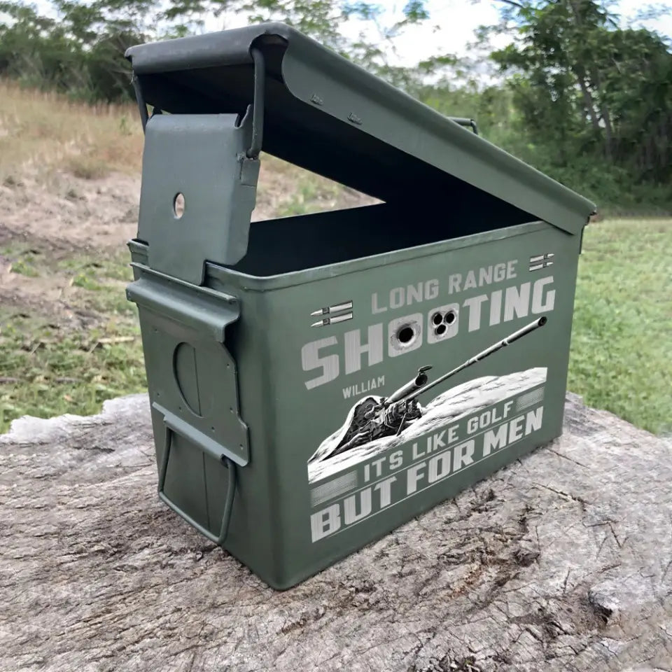Personalized Long Range Shooting Its Like Golf But For Men Ammo Box Printed HN24869