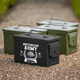Personalized Australian Army Logo Custom Rank & Name Ammo Box Printed AHVA24880