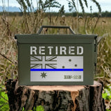 Personalized Retired Australian Police Thin Blue Line Custom Time Ammo Box Printed QTHN24882