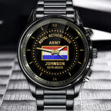 Personalized Royal Netherlands Army Flag Custom Name & Time Watch Printed VQ24892