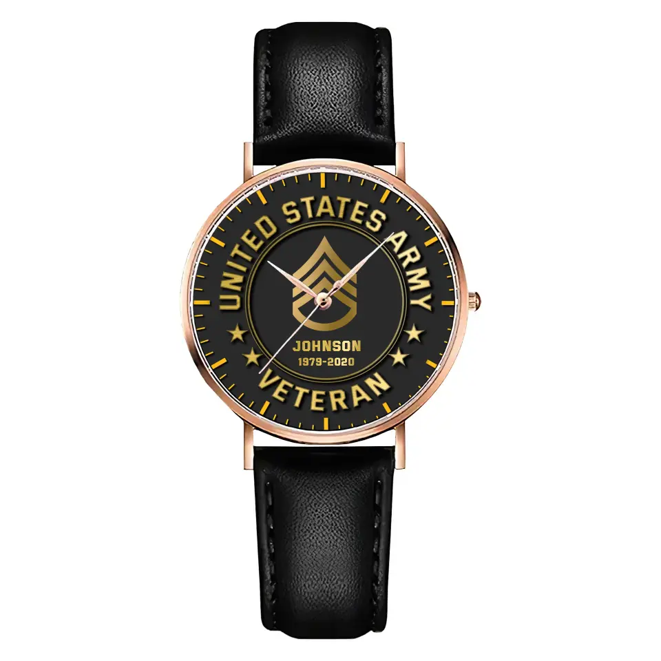Personalized US Army Logo Custom Name & Served Time Women Watch Printed QTKH24591