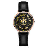 Personalized Canadian Army Logo Custom Name & Served Time Women Watch Printed KH24591