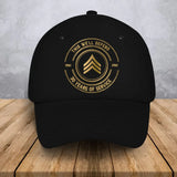 Personalized This We'll Defend US Veteran Custom Rank & Name Served Time Black Cap Printed AHVQ24899